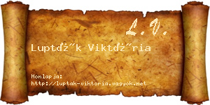 Lupták Viktória névjegykártya